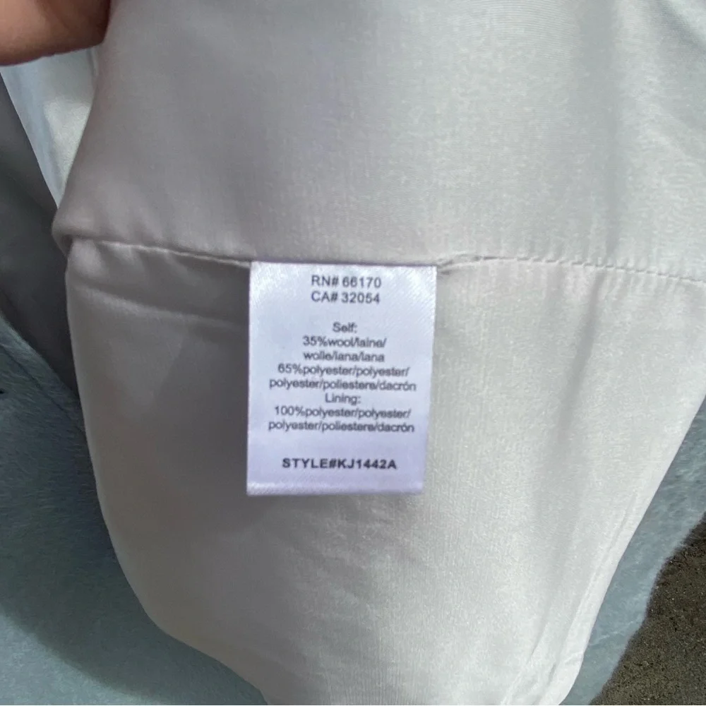 NWT Anthropologie Greylin Sky Blue and Grey Long Wool Coat with pockets size XS - Picture 8 of 12